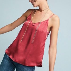 Anthropologie Floreat Silk V-neck Cami